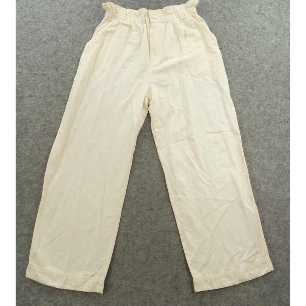 Apiece Apart Pants Womens Extra Large Beige Relaxed Straight High Rise Organic